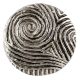 Round Wave Shape Antique Silver Aluminium Cabinet Knob